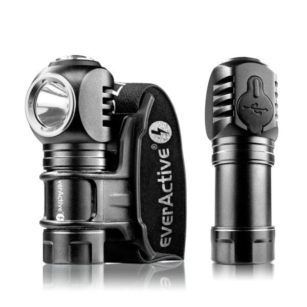 Ładowalna latarka ręczna/czołowa LED everActive FL-55R Dripple