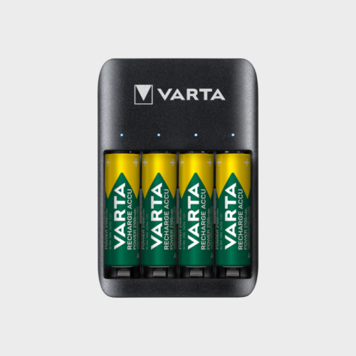 Ładowarka Varta Quatro 57652 + 4 × akumulatorki AA Varta 2100 mAh — zestaw
