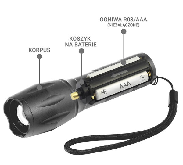 Latarka ręczna diodowa LED everActive FL-600 CREE XM-L2 600lm