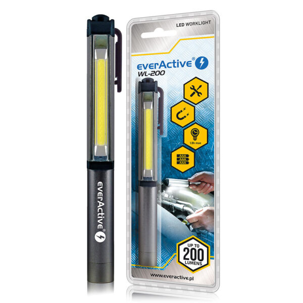 Latarka warsztatowa inspekcyjna COB LED everActive WL-200 3W