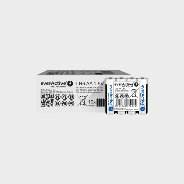 paczka pro Baterie alkaliczne AA LR6 everActive Pro Alkaline — 40 szt. (kartonik)